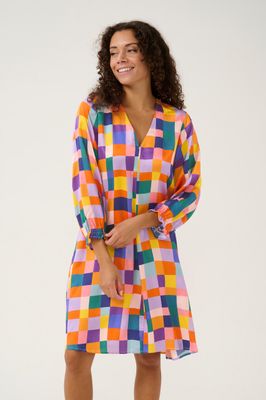 Culture DK Dress Midi Blocks Viscose/ 50109409 Multi Square