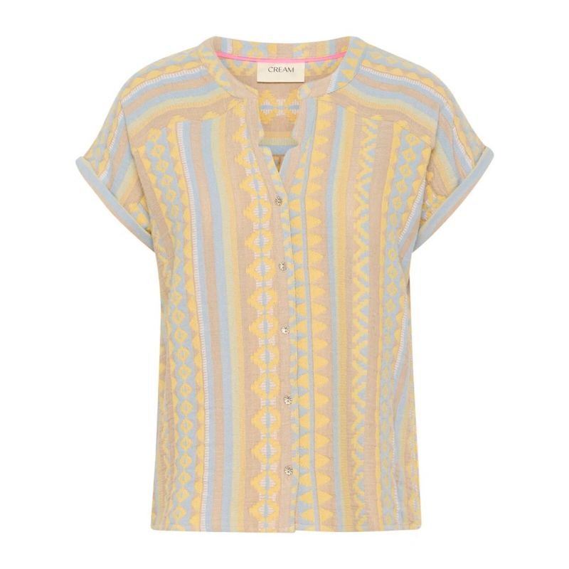 Cream Top Boho / 10613546 Truffet jaquard