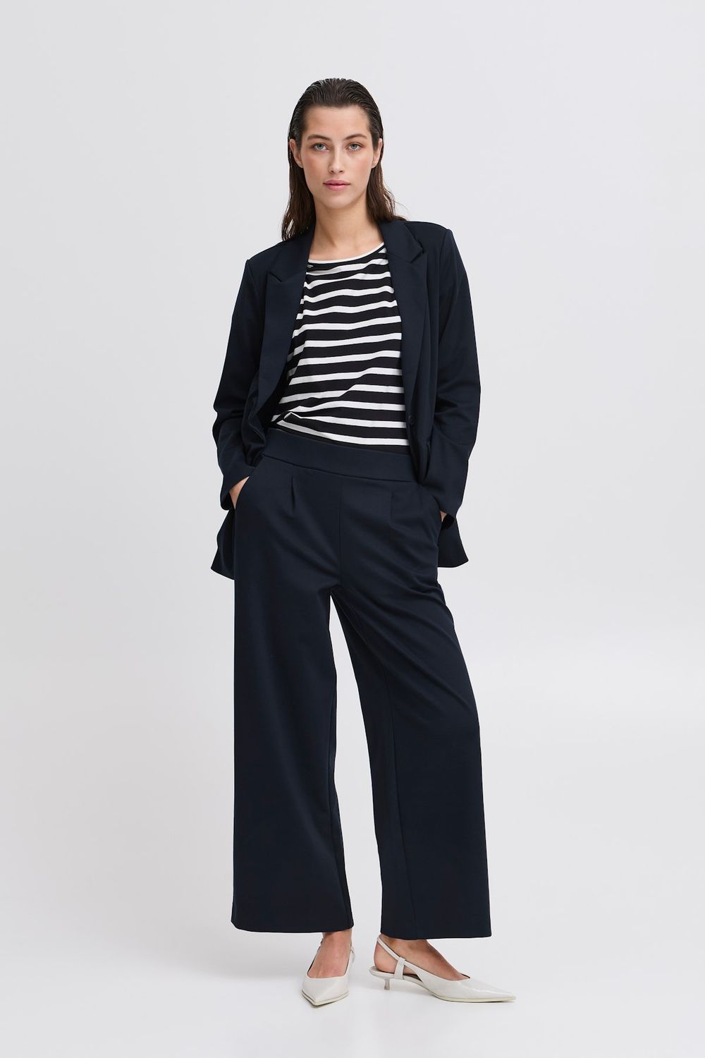 B.Young Pants Straight Leg Cropped / 20815029 Copenhagen Night