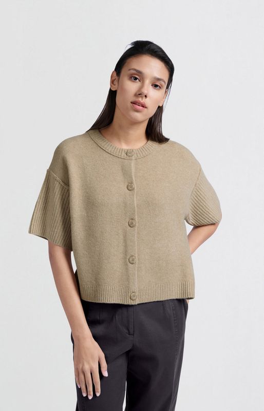YAYA Cardigan/ 01-010102-503 HUMUS BEIGE MELANGE
