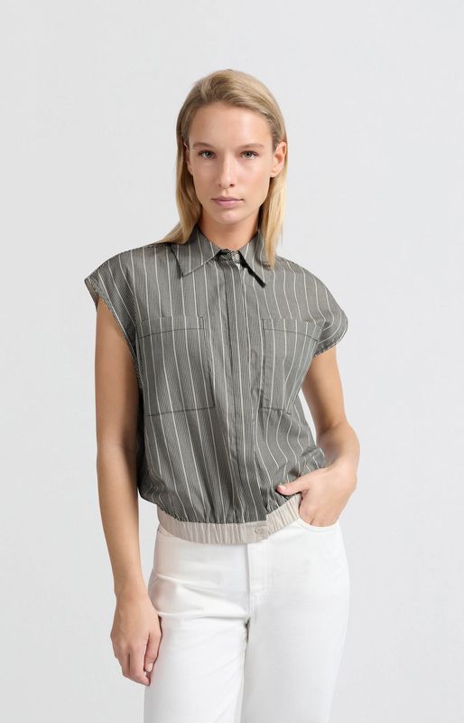 YAYA Blouse Sleeveless/ 01-201141-503 PHANTOM DESSIN