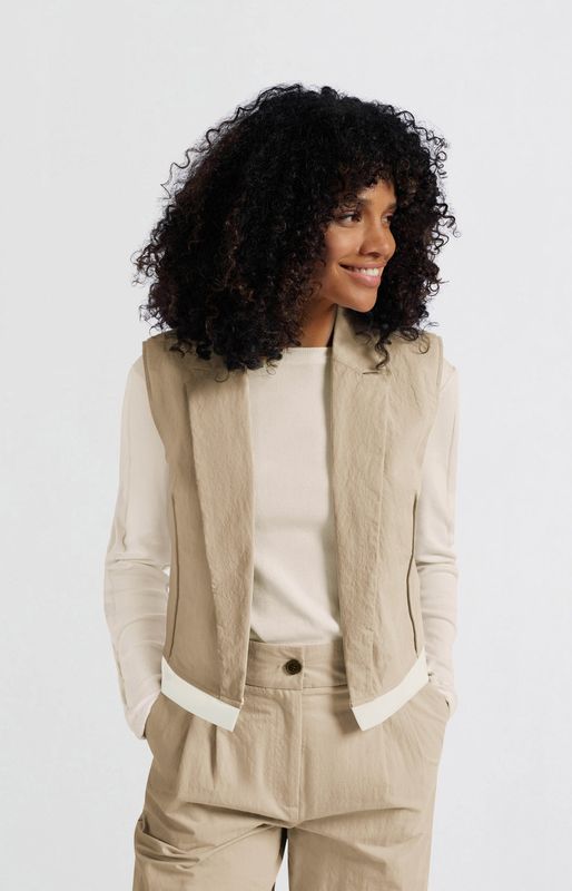 YAYA Gilet Twill/ 01-521001-503 TWILL BEIGE
