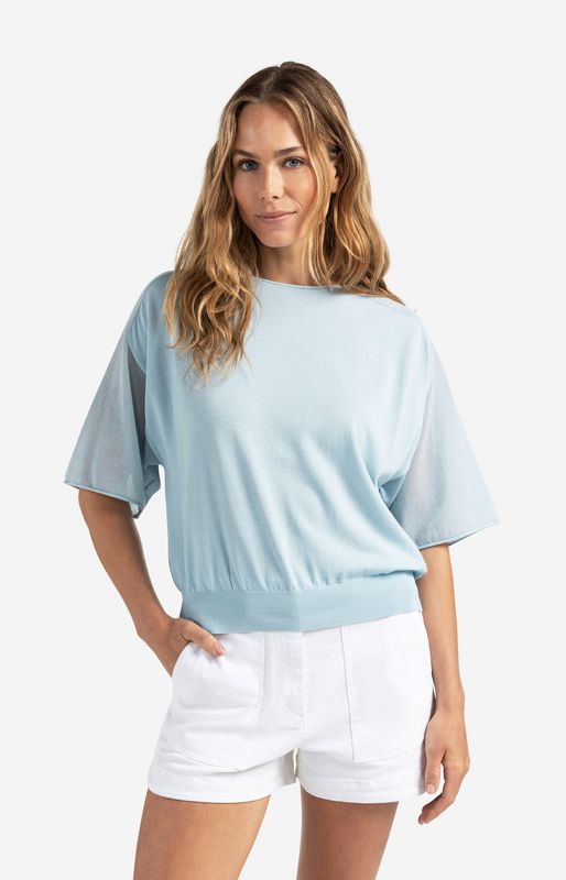 YAYA Sweater Semi Transparant / 01-000475-506 BABY BLUE