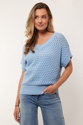 G-Maxx Top Knitted /25ZLG04 Chambray Blue