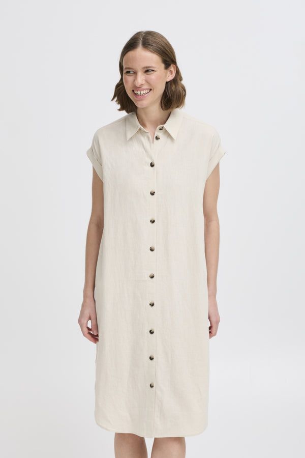 B.Young Dress Linen / 20814553 Humus