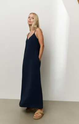 YAYA Dress Long/ 01-601180-506 TOTAL ECLIPSE BLUE