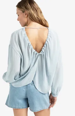 YAYA Top Crinkle Viscose / 01-701297-506 BABY BLUE