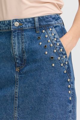 B.Young Skirt Short Stones /20815188 Mid Blue Denim