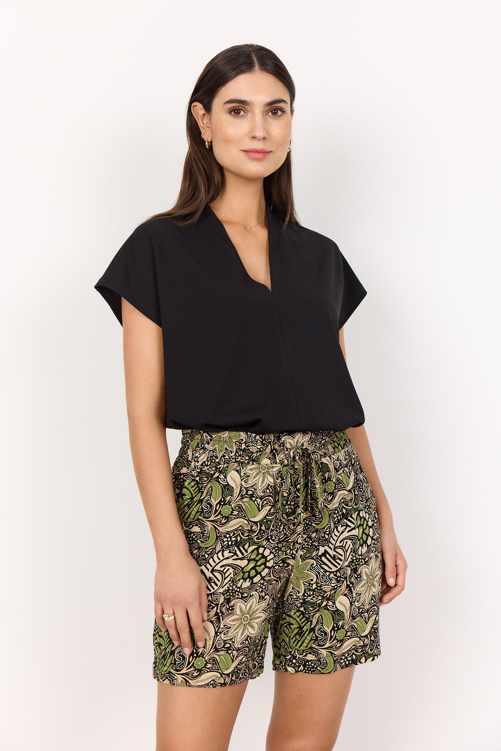Soya Concept Short Viscose / 41184 7215 CALLISTE GREEN COMBI