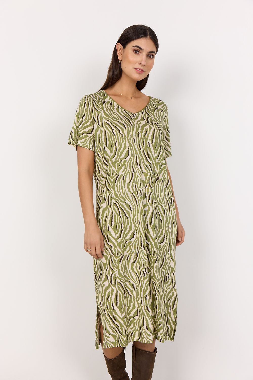 Soya Concept Dress / 27007 7215 CALLISTE GREEN COMBI