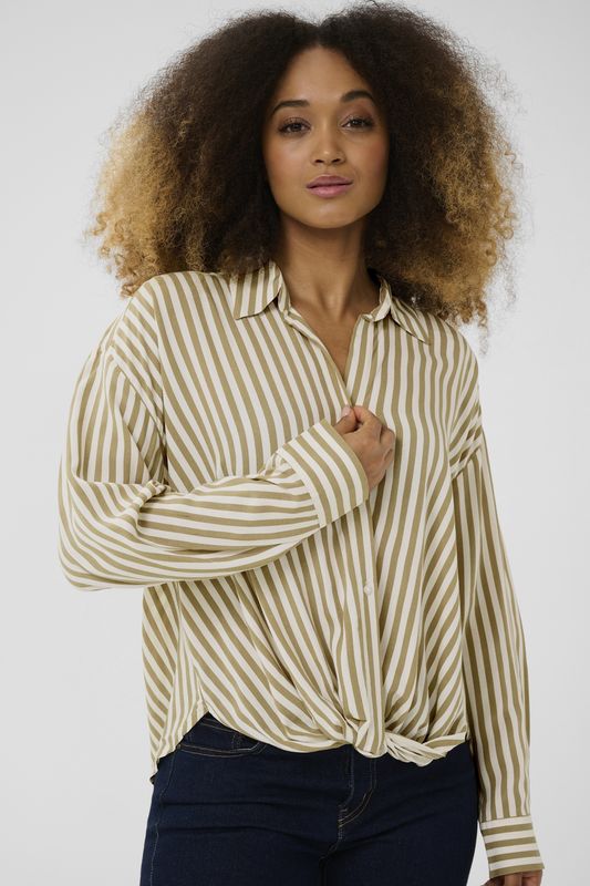 Culture Blouse Stripe  Knot/ 50111512 Dune/White Stripe