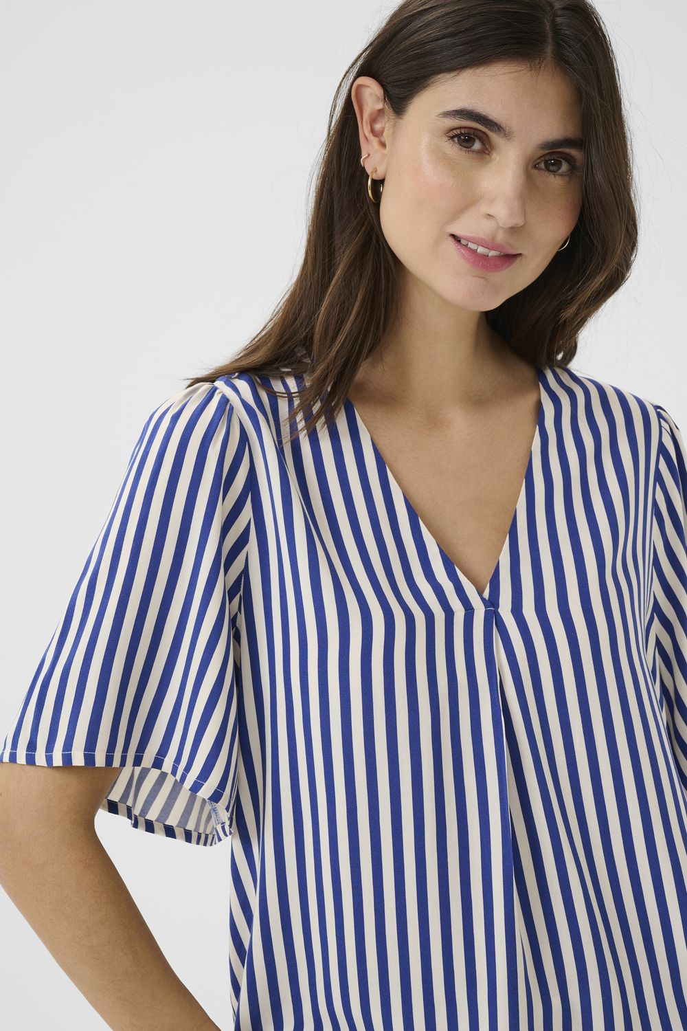 Culture DK Blouse Stripe / 50111762 Mazarine Blue/White Stripe