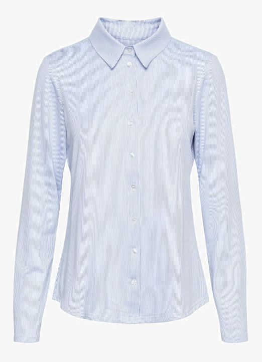 &amp;Co Blouse Stripe Tricot / BL313 RB-White - L.Blue