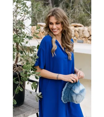 &amp;Co Woman Dress / DR251 K-Cobalt