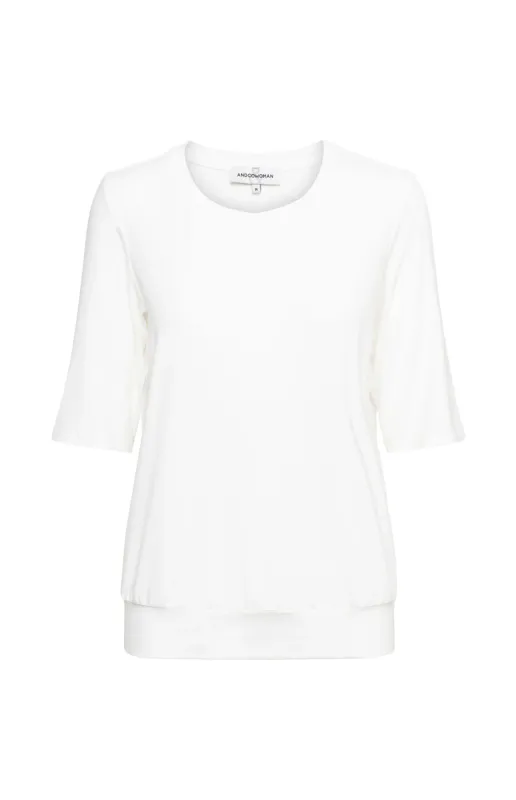 &amp;Co Woman Top / TO279 H-Off White