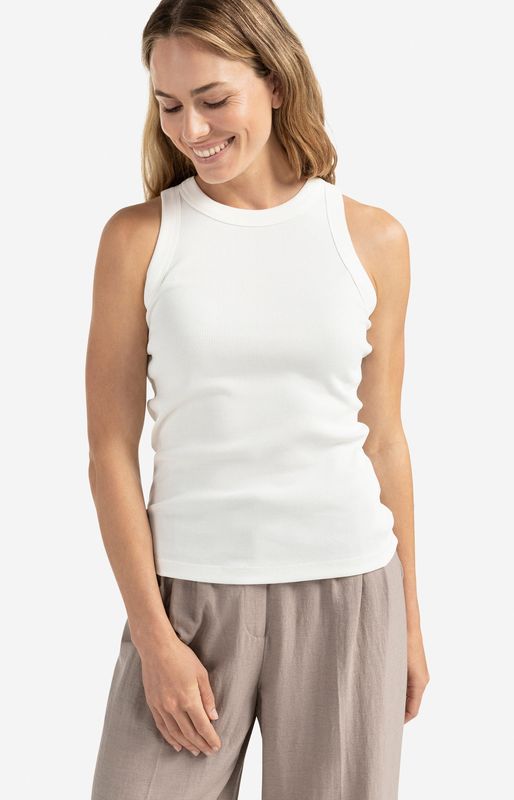 YAYA Singlettop Rib / 01-729043-507 WOOL WHITE