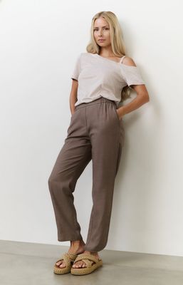 YAYA Pants Woven / 01-301205-507 GREYISH BROWN