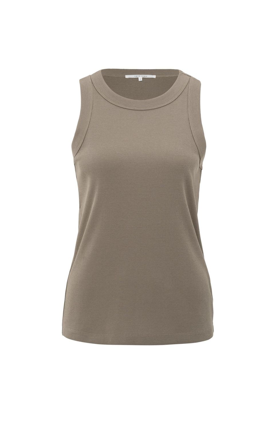 YAYA Singlettop Rib / 01-729043-507 GREYISH BROWN