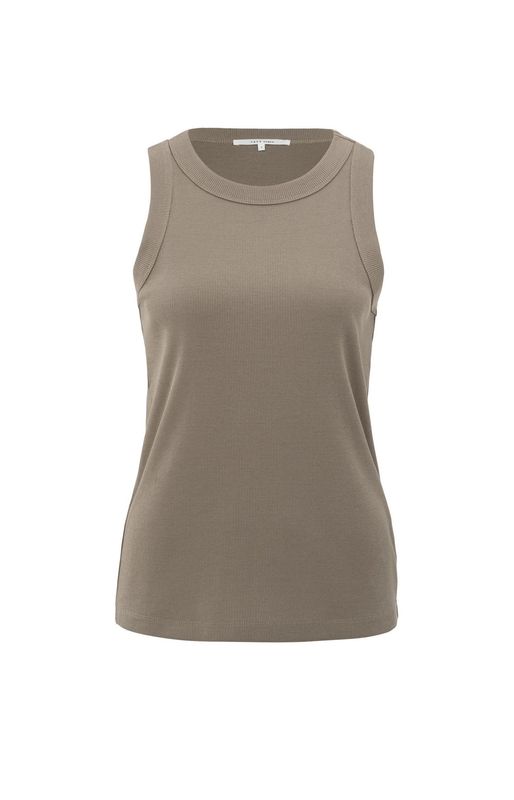 YAYA Singlettop Rib / 01-729043-507 GREYISH BROWN