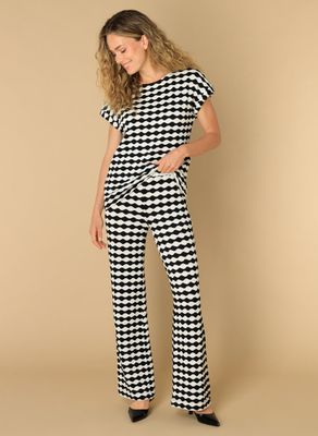 Ivy Beau Pants Emilia Cottonmix / 4200536 Black/Multi-Colour