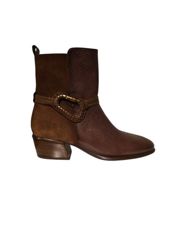 Hispanitas Bootie Leather Suede /  PHI254297 Cafe