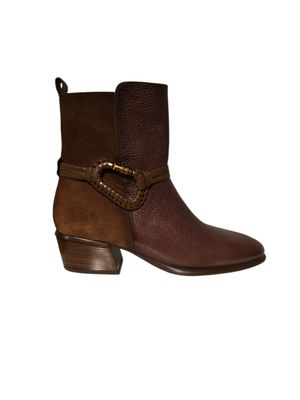 Hispanitas Bootie Leather Suede /  PHI254297 Cafe