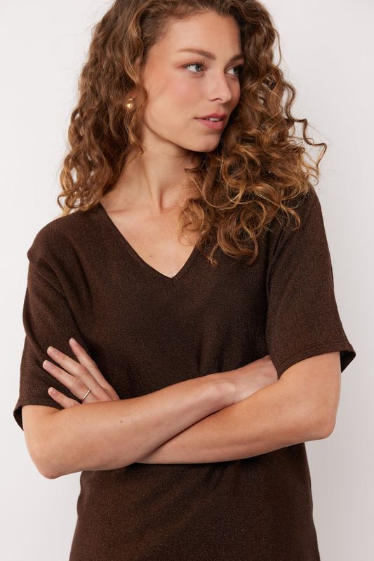 G-Maxx Top Edlin Knit / 25NJG05 Dark Chocolate