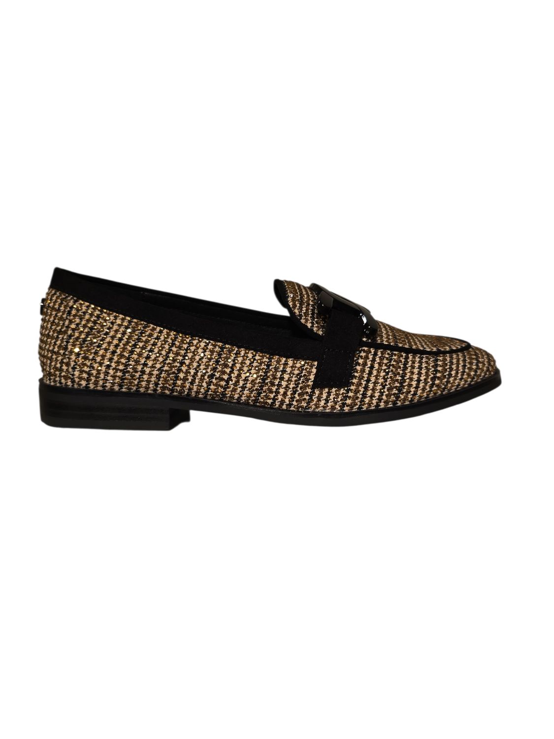 La Strada Loafer Rhinestone/ 2220127 Black Beige