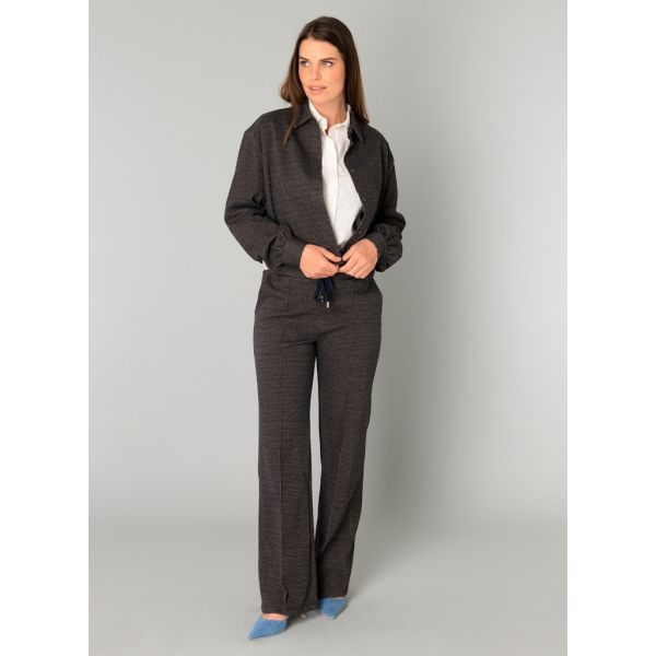 Yest Pants Wide Leg Nayla / 0005699 Dark Navy/Melange