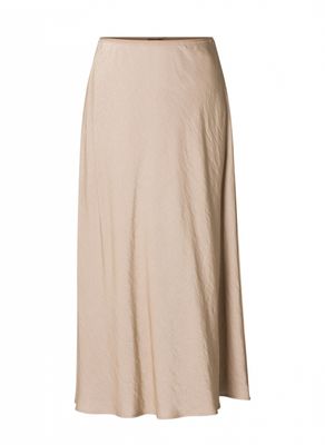 Yest Skirt Maxi Satinlook /0005716 Cashew Brown