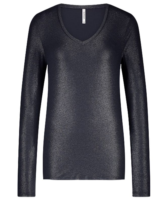 Summum Woman Top Longsleeve Coated  / 3s5174-30545 Midnight blue