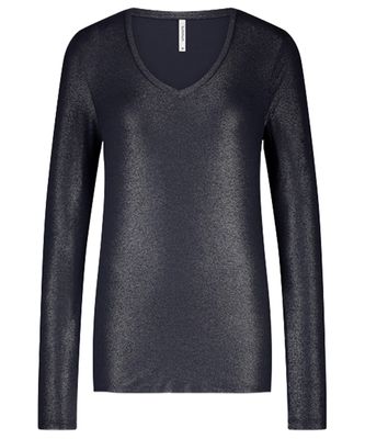 Summum Woman Top Longsleeve Coated  / 3s5174-30545 Midnight blue