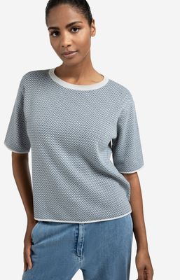 YAYA Shirt Zigzag / 01-000488-508 LIGHT GREY MELANGE