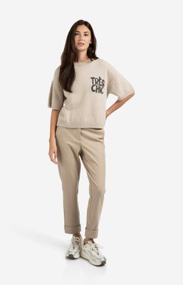 YAYA Pants Turned up / 01-301076-508 SAND BEIGE