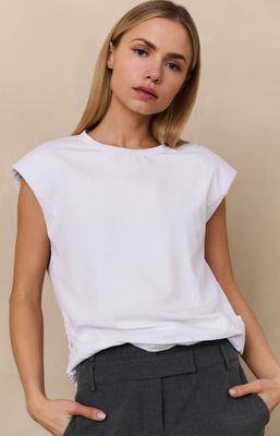 YAYA Top Shoulderpads / 01-701315-508 PURE WHITE