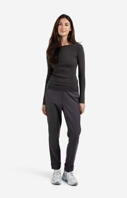YAYA Pants Turned Up / 01-301076-508 OYSTER BLACK