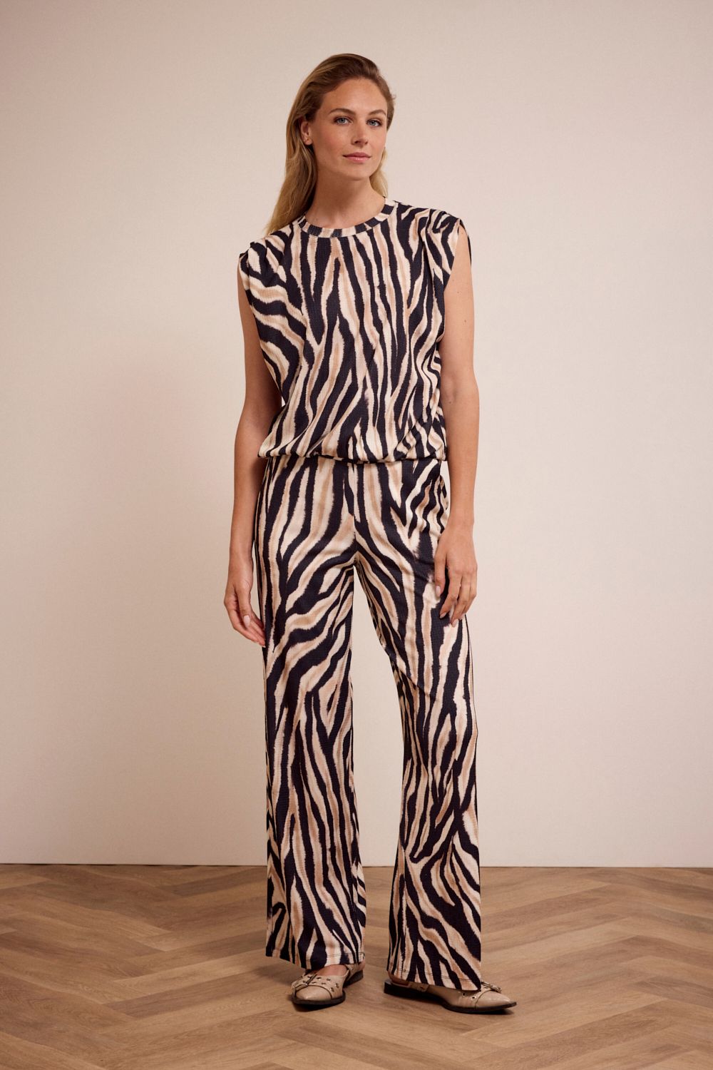 Tramontana Pants Savannah Stripes/ D02-17-101 Print Neutrals