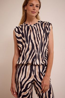 Tramontana Top Sleeveless/ D02-17-401 Print Neutrals
