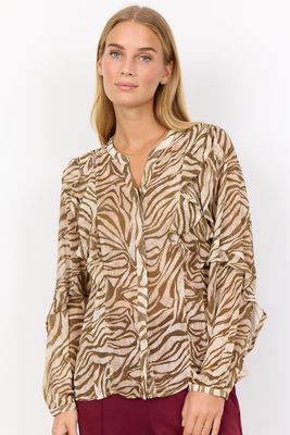 Soya Concept Blouse / 41408 7965C DARK OLIVE COMBI