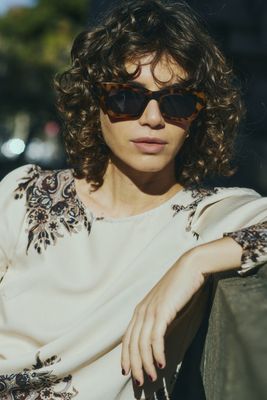 Fransa Blouse / 20617327 PUMICESTONE PAISLEY