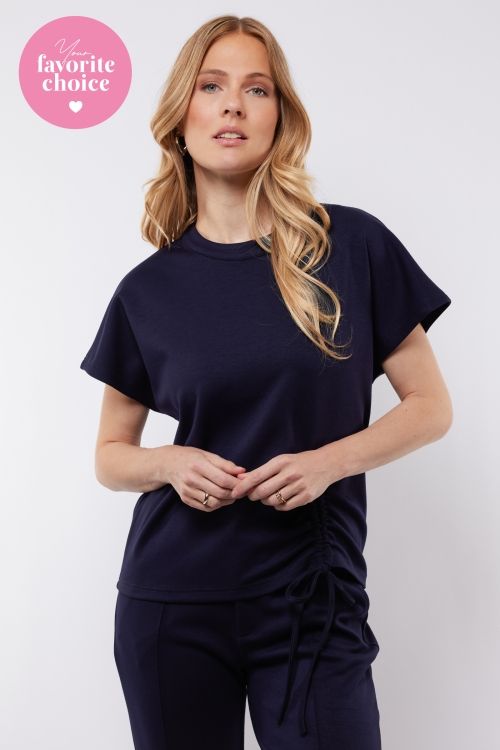C&amp;S Top with twist / 25NQH01 Midnight Blue