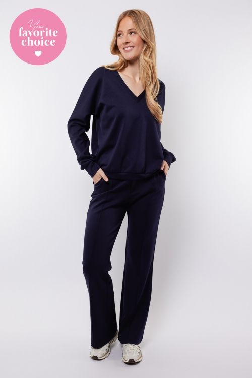 C&amp;S Pants Flare / 25NZC07 Midnight Blue