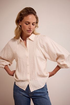 Tramontana Blouse Puff Sleeve /C19-17-301 Stone
