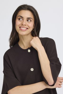 Fransa Cardigan Oversized / 20617043 Chocolate Torte