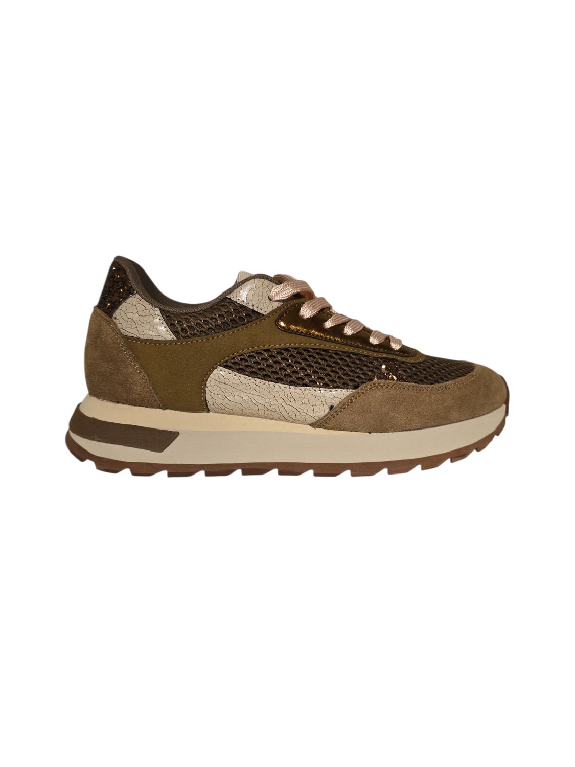 Gioseppo Sneaker Glitter/ 76494 Taupe Combi