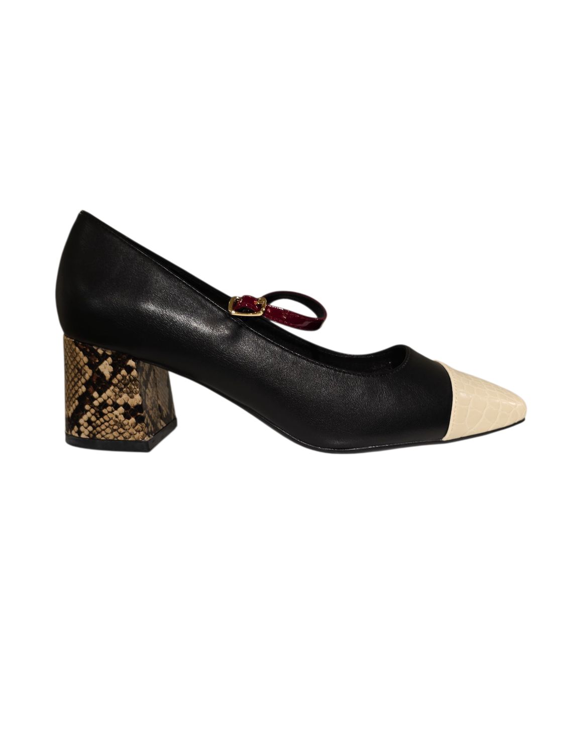 Gioseppo Pump Retro Snake / 76037 Black