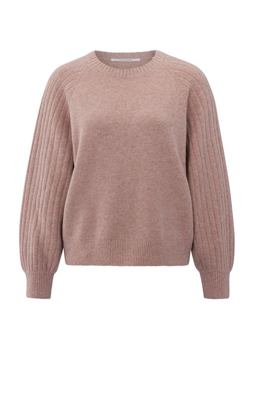 YAYA Sweater Ribbed / 01-000410-509 BLUSH PINK MELANGE