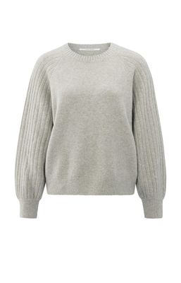 YAYA Sweater Ribbed/ 01-000410-509 BROWNISH GREY MELANGE