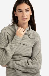 YAYA Sweater Ribbed / 01-000506-509 BROWNISH GREY MELANGE