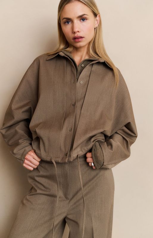 YAYA Blouse Jacket Boxy / 01-201175-509 CAPERS MELANGE